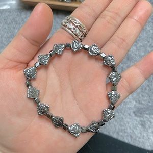 Hematite smiling buddha bracelet